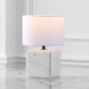 Safavieh ZAHRA Marble Table Lamp - Elegant White Design for Modern Interiors, Soft Light Diffusion & Style CTL1070B