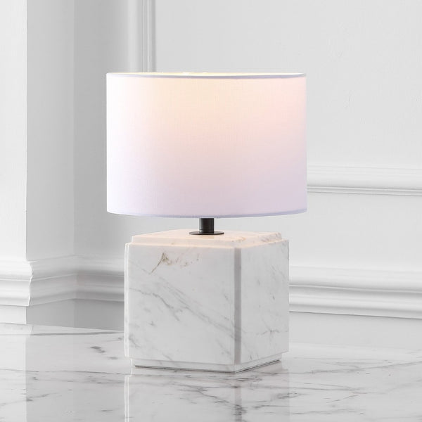 Safavieh ZAHRA Marble Table Lamp - Elegant White Design for Modern Interiors, Soft Light Diffusion & Style CTL1070B