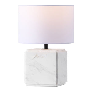 Safavieh ZAHRA Marble Table Lamp - Elegant White Design for Modern Interiors, Soft Light Diffusion & Style CTL1070B