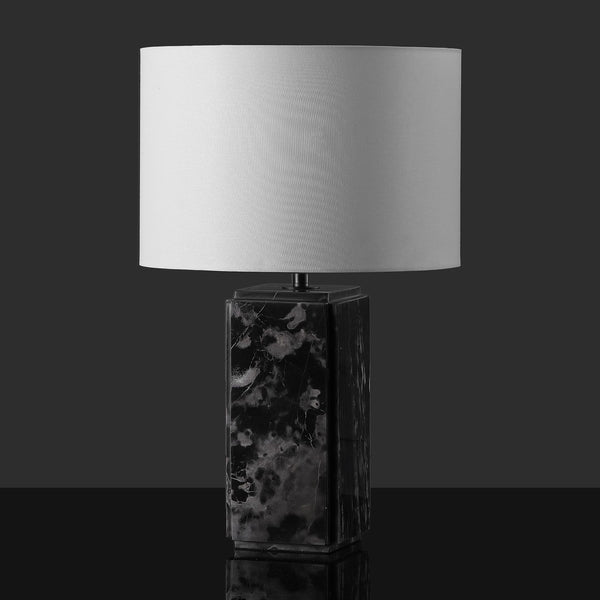 Safavieh ZAHRA Marble Tall Table Lamp - Elegant Black & White Design with Dimming Feature for Any Room CTL1071A