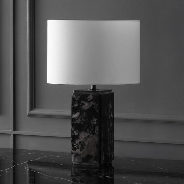 Safavieh ZAHRA Marble Tall Table Lamp - Elegant Black & White Design with Dimming Feature for Any Room CTL1071A