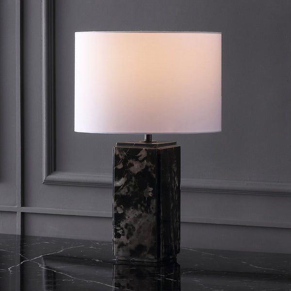 Safavieh ZAHRA Marble Tall Table Lamp - Elegant Black & White Design with Dimming Feature for Any Room CTL1071A