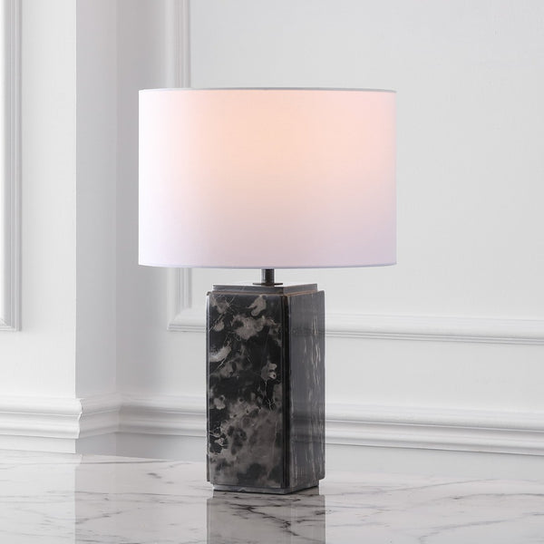 Safavieh ZAHRA Marble Tall Table Lamp - Elegant Black & White Design with Dimming Feature for Any Room CTL1071A