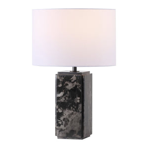 Safavieh ZAHRA Marble Tall Table Lamp - Elegant Black & White Design with Dimming Feature for Any Room CTL1071A
