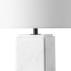 Safavieh ZAHRA Marble Tall Table Lamp - Elegant White Design with Italian Marble & Iron Base for Timeless Style CTL1071B