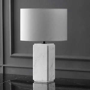 Safavieh ZAHRA Marble Tall Table Lamp - Elegant White Design with Italian Marble & Iron Base for Timeless Style CTL1071B