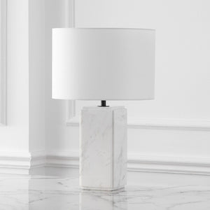 Safavieh ZAHRA Marble Tall Table Lamp - Elegant White Design with Italian Marble & Iron Base for Timeless Style CTL1071B