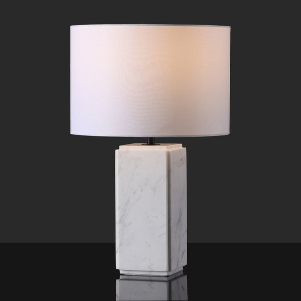 Safavieh ZAHRA Marble Tall Table Lamp - Elegant White Design with Italian Marble & Iron Base for Timeless Style CTL1071B