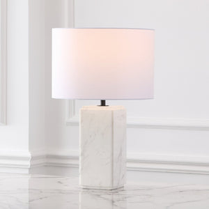 Safavieh ZAHRA Marble Tall Table Lamp - Elegant White Design with Italian Marble & Iron Base for Timeless Style CTL1071B