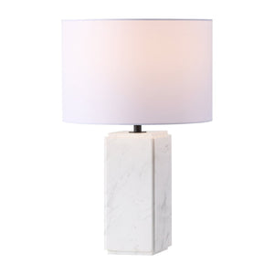 Safavieh ZAHRA Marble Tall Table Lamp - Elegant White Design with Italian Marble & Iron Base for Timeless Style CTL1071B