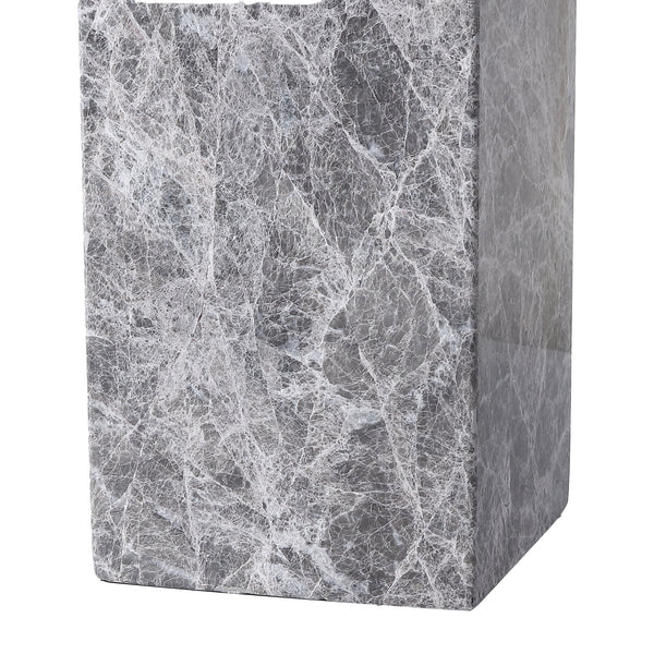 Safavieh Poloma Square Marble Table Lamp - Elegant Iron Base With Linen Shade For Versatile Home Lighting Grey ,White Marble ,Iron ,Shade Ctl1074a