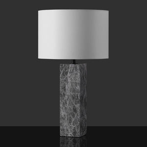 Safavieh Poloma Square Marble Table Lamp - Elegant Iron Base With Linen Shade For Versatile Home Lighting Grey ,White Marble ,Iron ,Shade Ctl1074a