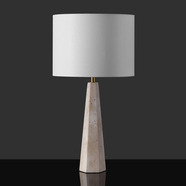 Safavieh Gabryanna Elegant Table Lamp With Dimmer Switch - Unique Natural Base And Soft Linen Shade For Ambiance Travertine ,White Travertine ,Iron ,Shade Ctl1076a