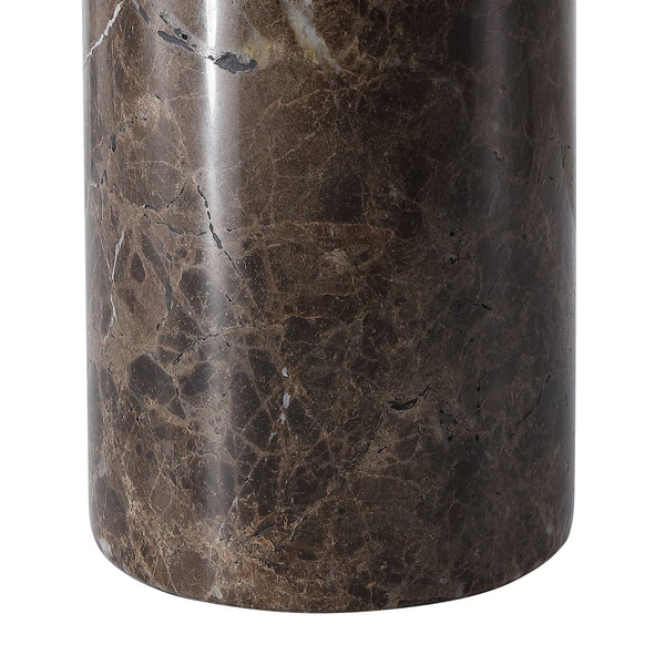 Safavieh Kayabelle Marble Table Lamp - Chic Design With Dimmer Switch For Elegant Lighting In Any Space Dark Brown ,White Brown Marble,Iron ,Shade Ctl1077a