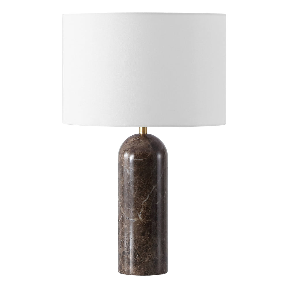Safavieh Kayabelle Marble Table Lamp - Chic Design With Dimmer Switch For Elegant Lighting In Any Space Dark Brown ,White Brown Marble,Iron ,Shade Ctl1077a