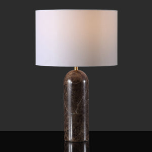 Safavieh Kayabelle Marble Table Lamp - Chic Design With Dimmer Switch For Elegant Lighting In Any Space Dark Brown ,White Brown Marble,Iron ,Shade Ctl1077a