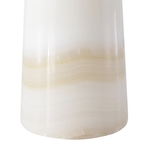 Safavieh JENNAROSE Jade Stone Table Lamp - Off White Fabric Shade for Elegant Ambient Lighting & Décor CTL1078A
