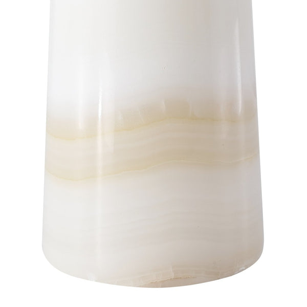 Safavieh JENNAROSE Jade Stone Table Lamp - Off White Fabric Shade for Elegant Ambient Lighting & Décor CTL1078A