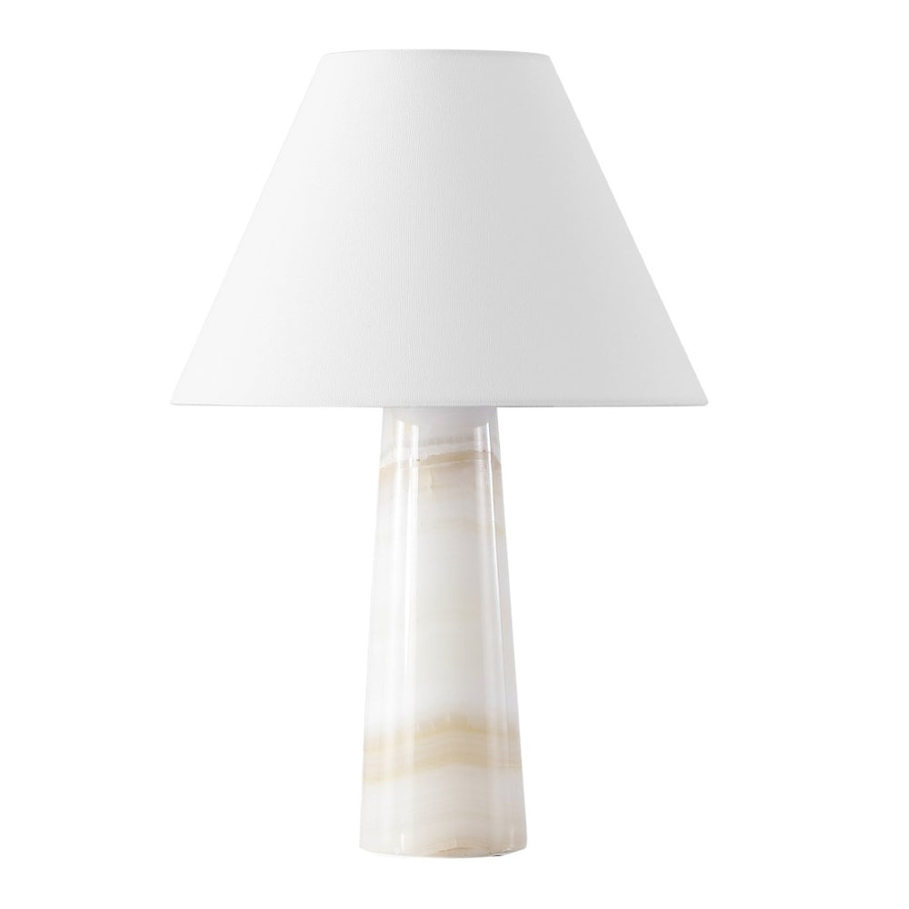 Safavieh JENNAROSE Jade Stone Table Lamp - Off White Fabric Shade for Elegant Ambient Lighting & Décor CTL1078A