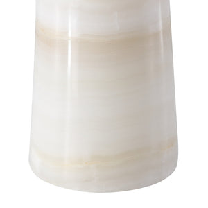 Safavieh ISMERALDA Jade Stone Table Lamp - Elegant Off-White Linen Shade & Dimmer for Modern Décor Style CTL1079A