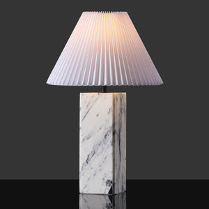 Safavieh Mackenzie Square Marble Table Lamp - Elegant Iron And Linen Design For Luxurious Home Illumination White ,Black Marble ,Iron ,Shade Ctl1080b