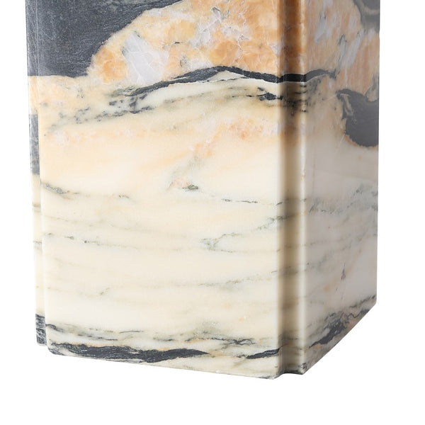 Safavieh Mackenzie Square Marble Table Lamp Light Brown ,Black, Iron ,Black Marble ,Iron ,Shade, Marble Ctl1080C