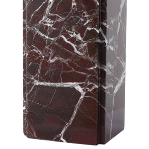 Safavieh Mackenzie Square Marble Table Lamp - Elegant Geometric Design For Sophisticated Home Decor Maroon ,White Italian Marble ,Iron ,Shade Ctl1080d