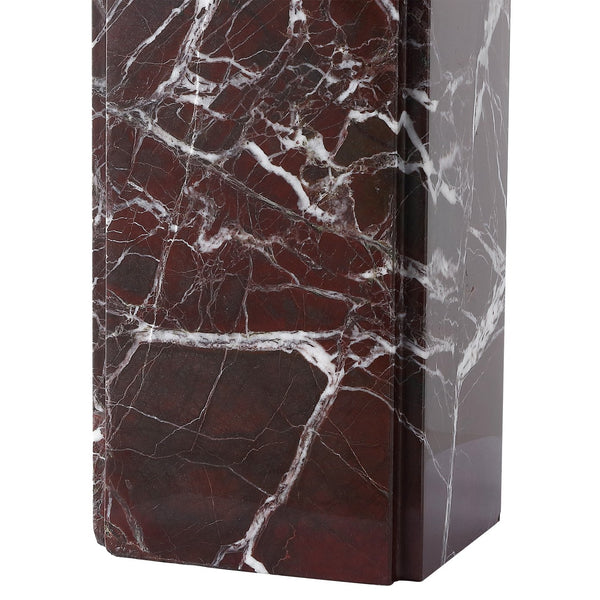 Safavieh Mackenzie Square Marble Table Lamp - Elegant Geometric Design For Sophisticated Home Decor Maroon ,White Italian Marble ,Iron ,Shade Ctl1080d