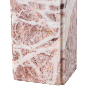 Safavieh MACKENZIE Square Marble Table Lamp - Elegant Italian Design with Warm Illumination for Modern Spaces Tan / White CTL1080E