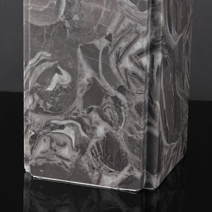 Safavieh MACKENZIE Square Marble Table Lamp - Elegant Italian Design with Warm Illumination for Modern Spaces Light Grey / White CTL1080F