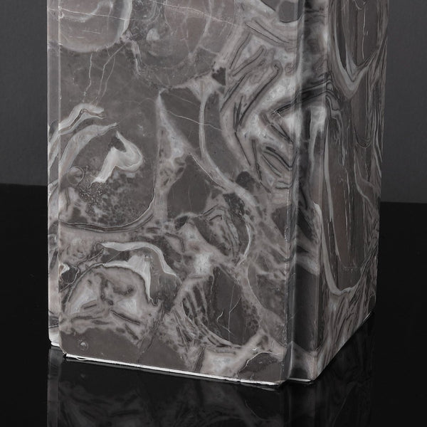 Safavieh MACKENZIE Square Marble Table Lamp - Elegant Italian Design with Warm Illumination for Modern Spaces Light Grey / White CTL1080F