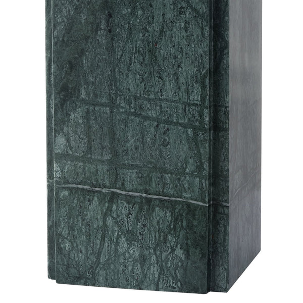 Safavieh Mackenzie Square Marble Table Lamp – Elegant Dark Green & White Design For Chic Home Decor Dark Green ,White Italian Marble ,Iron ,Shade Ctl1080g