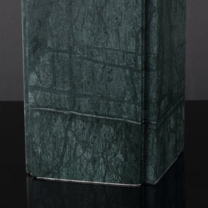 Safavieh MACKENZIE Square Marble Table Lamp - Elegant Italian Design with Warm Illumination for Modern Spaces Dark Green / White CTL1080G