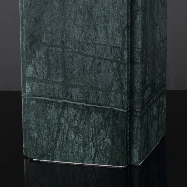 Safavieh MACKENZIE Square Marble Table Lamp - Elegant Italian Design with Warm Illumination for Modern Spaces Dark Green / White CTL1080G