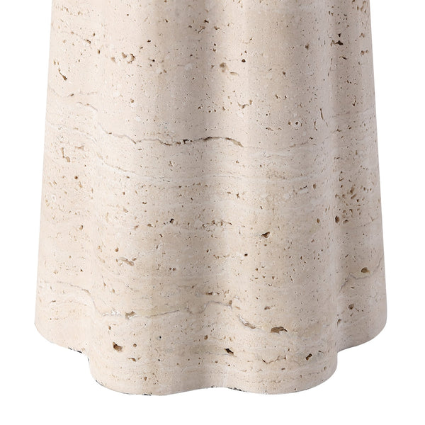 Safavieh Naveen Table Lamp - Elegant Linen Shade With Striking Stone Base For Chic Home Décor And Ambiance Travertine ,White Travertine ,Iron ,Shade Ctl1082a