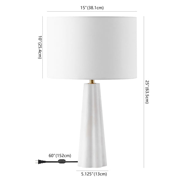 Safavieh Ophelie Alabaster Table Lamp - Elegant Iron Design With Unique Alabaster Base For Inviting Ambiance White Alabaster ,Iron ,Shade Ctl1083a