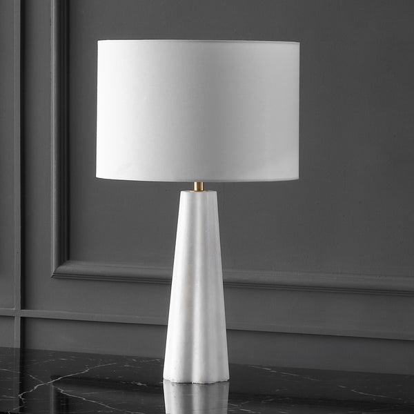 Safavieh Ophelie Alabaster Table Lamp - Elegant Iron Design With Unique Alabaster Base For Inviting Ambiance White Alabaster ,Iron ,Shade Ctl1083a