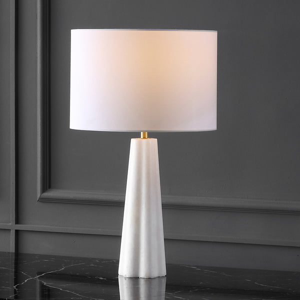 Safavieh Ophelie Alabaster Table Lamp - Elegant Iron Design With Unique Alabaster Base For Inviting Ambiance White Alabaster ,Iron ,Shade Ctl1083a