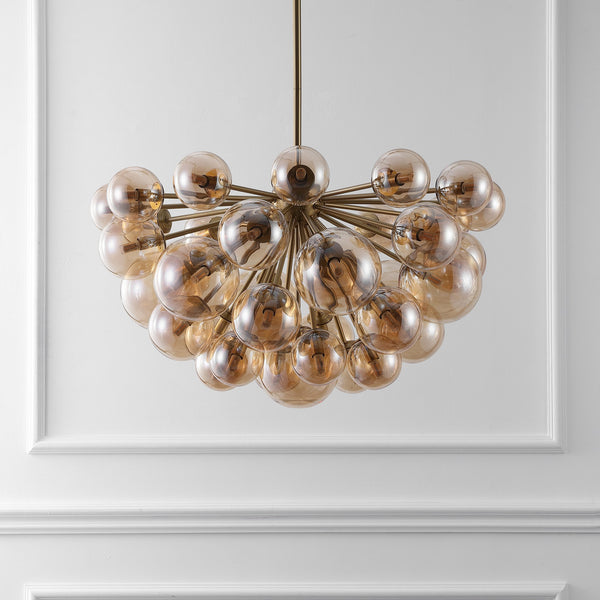 Safavieh Raphaela Glass Globe Chandelier - Elevate Your Home Decor With Exquisite Design And Timeless Elegance Gold ,White Iron ,Glass Ctl1084a