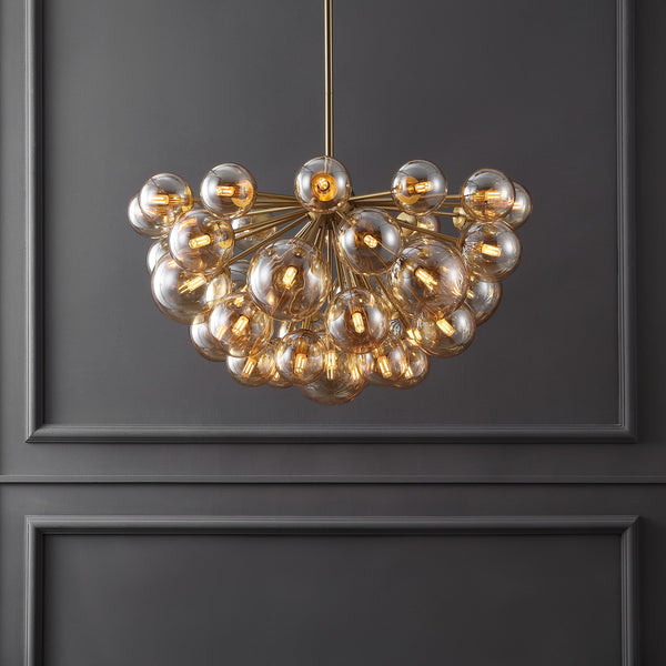 Safavieh Raphaela Glass Globe Chandelier - Elevate Your Home Decor With Exquisite Design And Timeless Elegance Gold ,White Iron ,Glass Ctl1084a