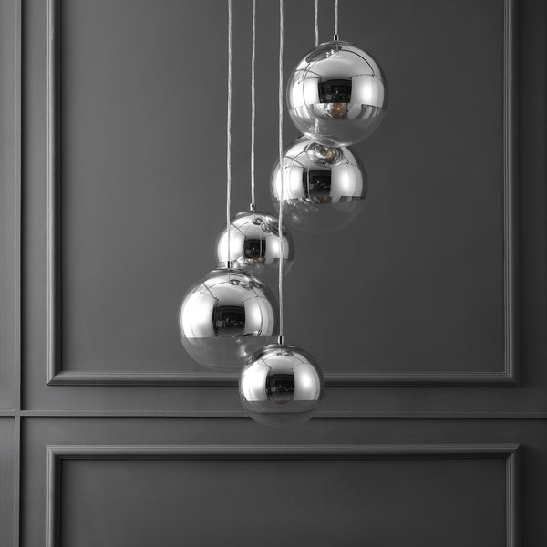 Safavieh Skylina Metal 5 Light Chandelier - Elegant Iron Design For Ambient Illumination And Glamorous Decor Chrome Iron ,Glass Ctl1085a