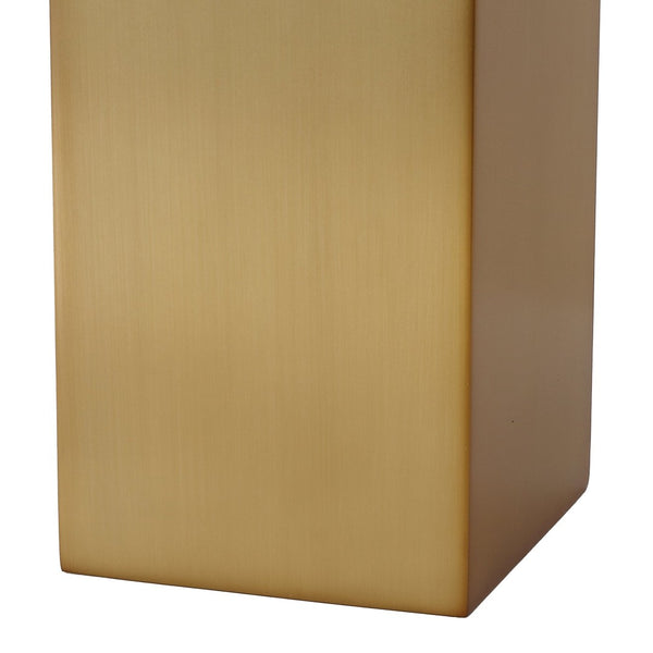 Safavieh HANK Modern Square Table Lamp in Polished Gold & White Linen Shade - Elegant Lighting for Any Room CTL1088A