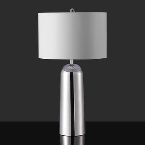 Safavieh CHADRIC Metal Table Lamp - Contemporary Two-Tone Design for Stylish Ambient Lighting in Any Room Silver / White CTL1089A