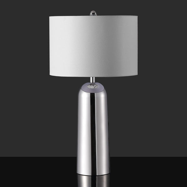 Safavieh CHADRIC Metal Table Lamp - Contemporary Two-Tone Design for Stylish Ambient Lighting in Any Room Silver / White CTL1089A