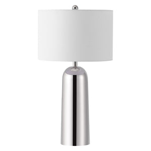 Safavieh CHADRIC Metal Table Lamp - Contemporary Two-Tone Design for Stylish Ambient Lighting in Any Room Silver / White CTL1089A