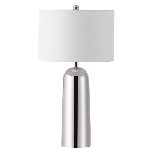Safavieh CHADRIC Metal Table Lamp - Contemporary Two-Tone Design for Stylish Ambient Lighting in Any Room Silver / White CTL1089A