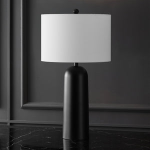Safavieh Chadric Modern Metal Table Lamp In Black And White - Stylish Design For Home & Office Spaces Black ,White Metal ,Shade Ctl1089b