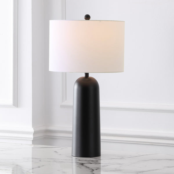 Safavieh Chadric Modern Metal Table Lamp In Black And White - Stylish Design For Home & Office Spaces Black ,White Metal ,Shade Ctl1089b