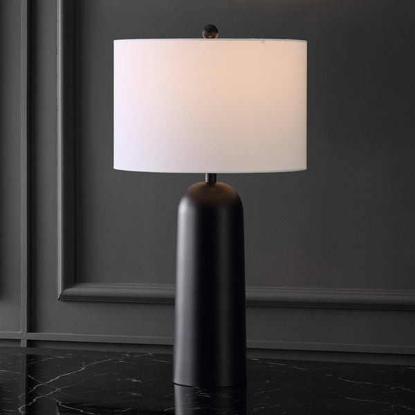 Safavieh Chadric Modern Metal Table Lamp In Black And White - Stylish Design For Home & Office Spaces Black ,White Metal ,Shade Ctl1089b