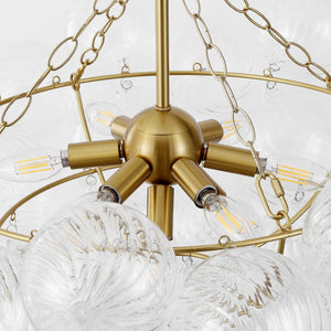 Safavieh Betty Glass Bubbles Chandelier - Illuminate Your Space With Contemporary Elegance And Timeless Charm Brass ,Clear Glass ,Metal Ctl1090a
